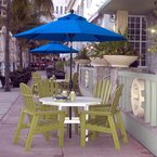 South Beach muebles comedor de poly-madera, verde lima