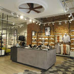 Irene Hugger Design ceiling fan, GEOX-X Store Madrid
