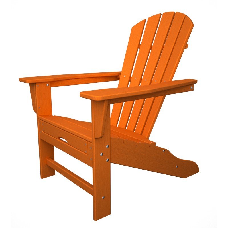Polywood Adirondack Chair Liegestuhl mit Fussteil, orange, Casa Bruno
