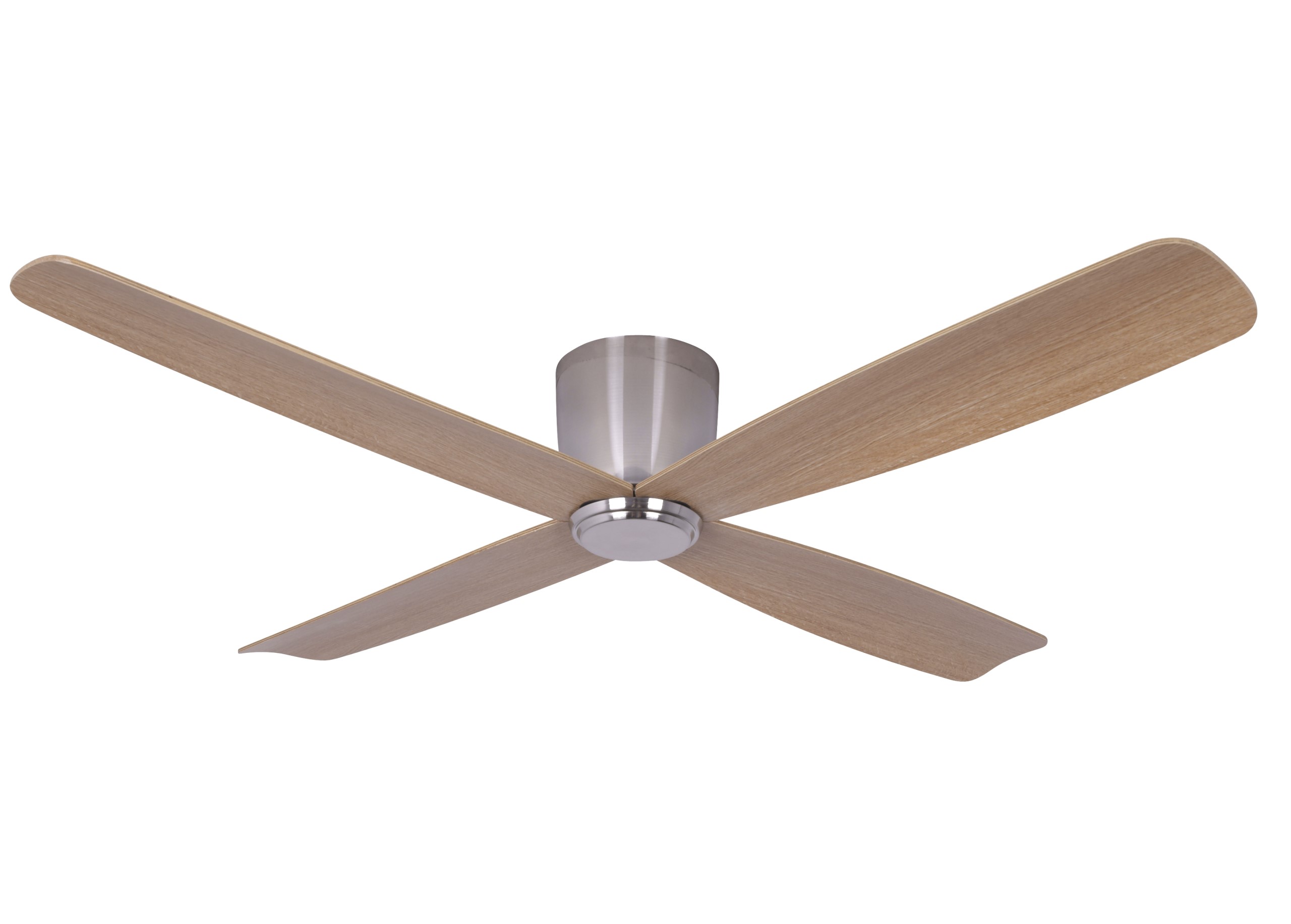 Fraser Hugger DC-Deckenventilator Ø 132 cm, chrom gebürstet, ideal für niedrige Räume