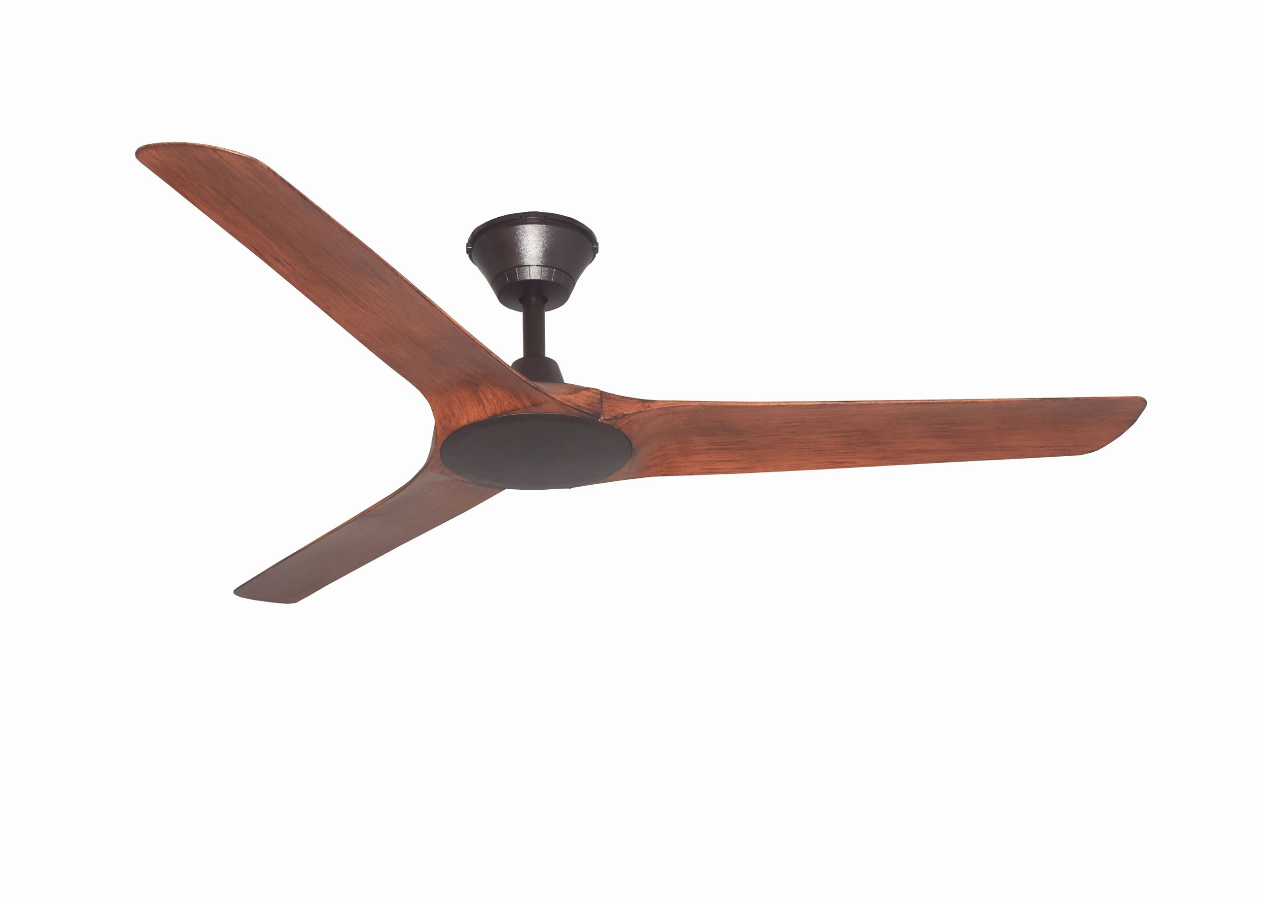 Abyss model in oil-rubbed bronze with koa blades, indoor-outdoor suitable, IP66 protection