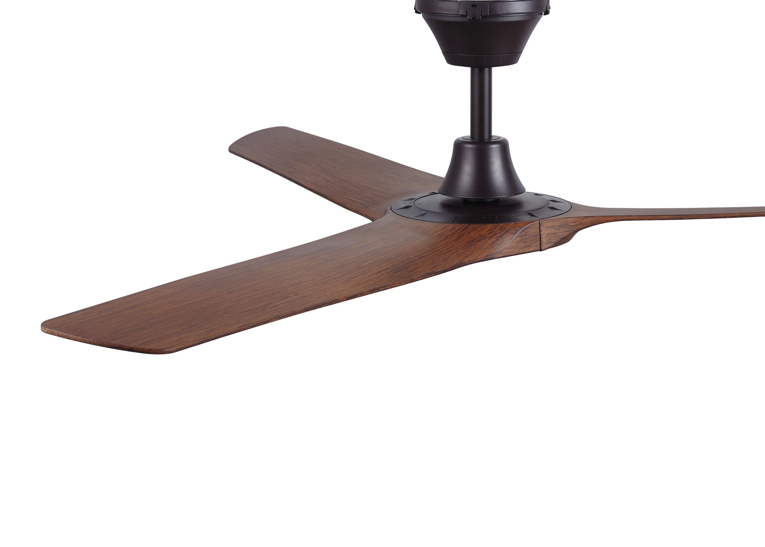 Minimalist ceiling fan Abyss – slim blades, flat housing, modern statement piece