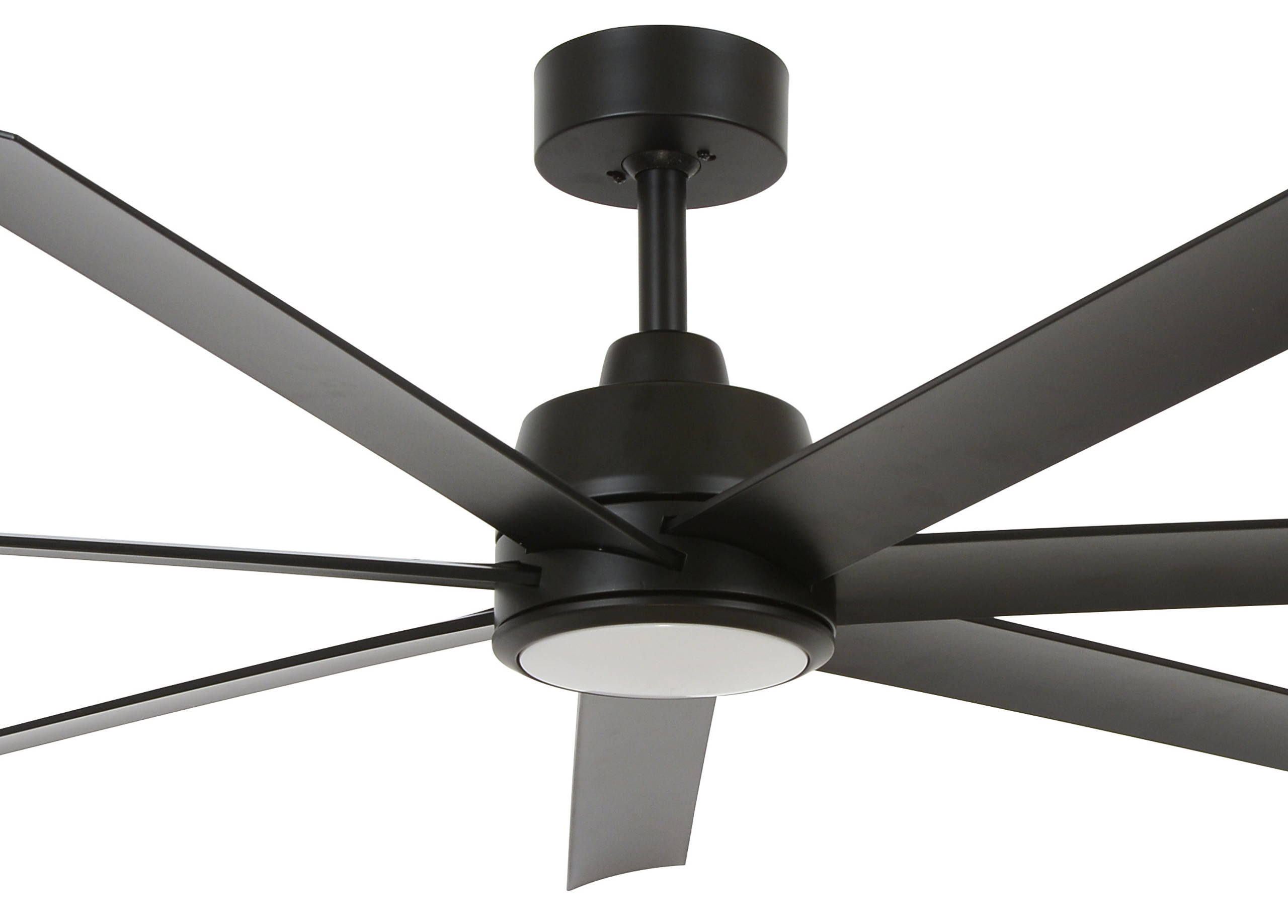 Schwarzer Deckenventilator Atlantis mit LED-Beleuchtung und 6 Geschwindigkeiten.