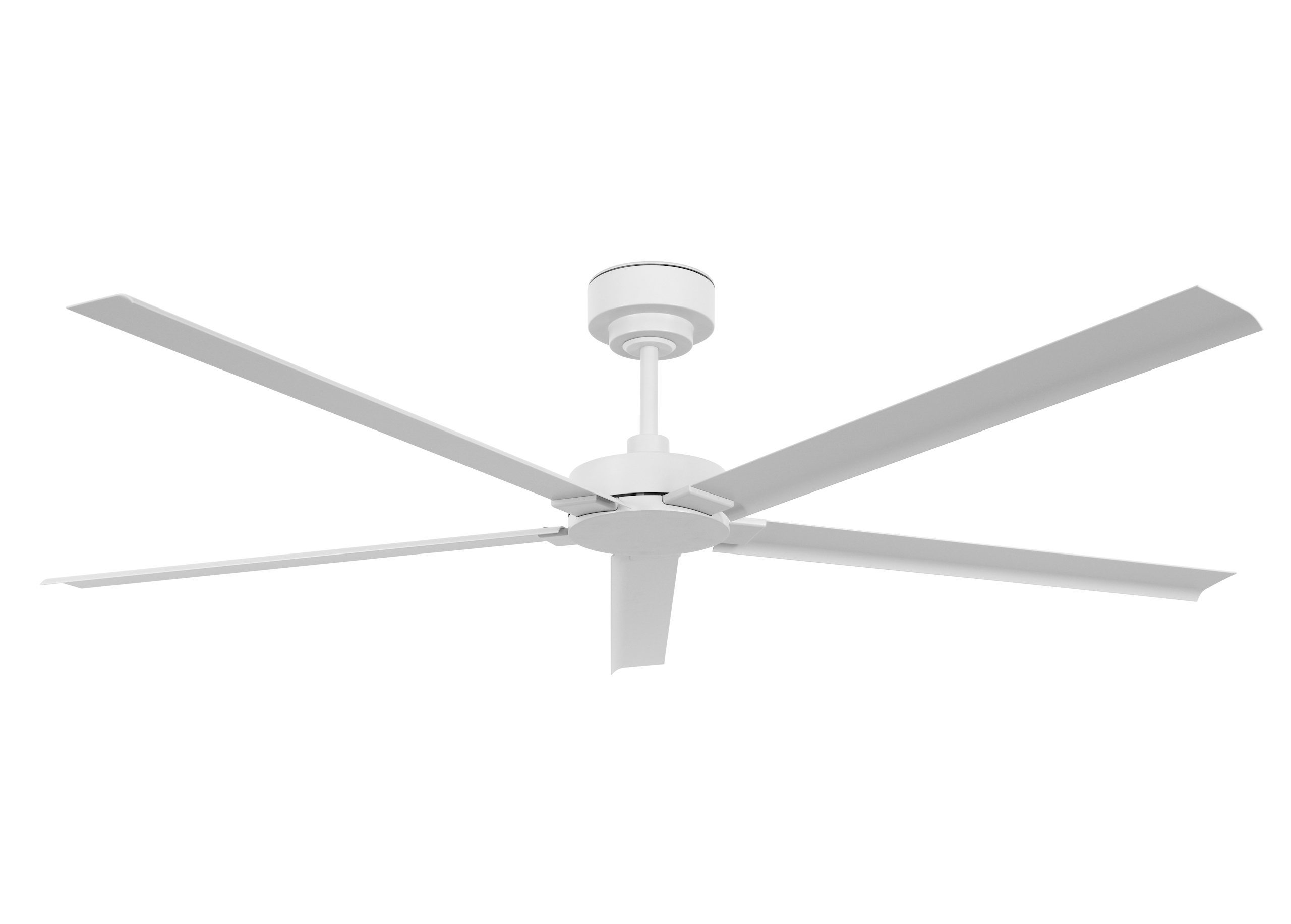 Eleganter DC-Deckenventilator aus Aluminium, 152 cm, 6 Geschwindigkeiten, IP55. Monza – ideal für Innen- und überdachte Außenbereiche.
