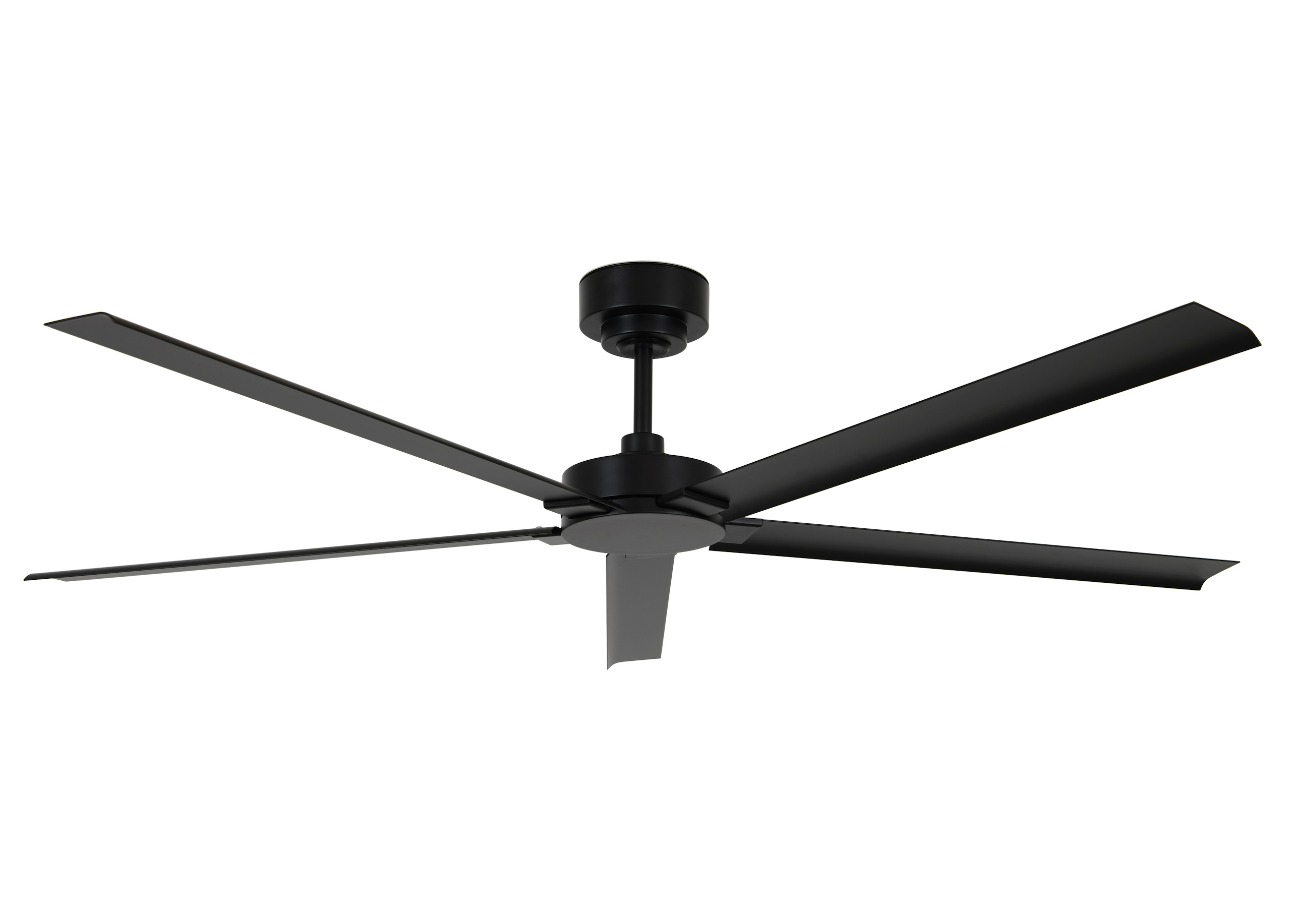 Eleganter DC-Deckenventilator aus Aluminium, 152 cm, 6 Geschwindigkeiten, IP55. Monza – ideal für Innen- und überdachte Außenbereiche.