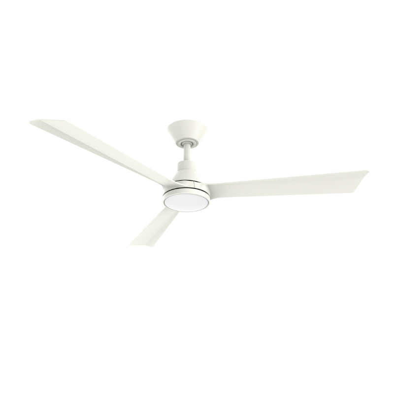 Ventilador de techo DC de 132 cm con WiFi y luz opcional. Riviera Blanco – silencioso, elegante y eficiente para interiores y exteriores.
