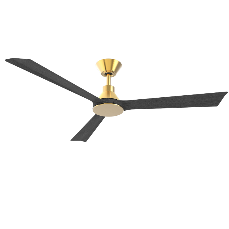 Quiet 132 cm DC ceiling fan with WiFi, 8 speeds and optional LED light. Riviera Blanco – smart, stylish and energy-efficient.