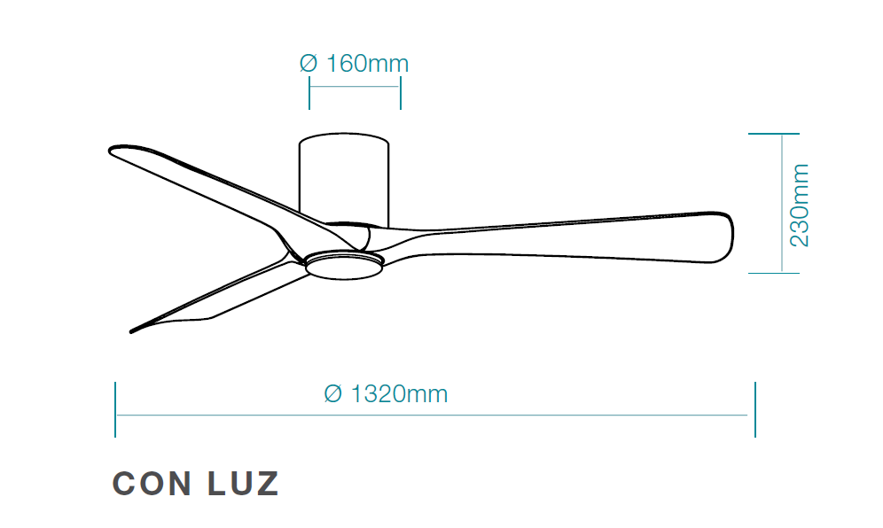 Deckenventilator für niedrige Räume, besonders leise für schlafzimmer
