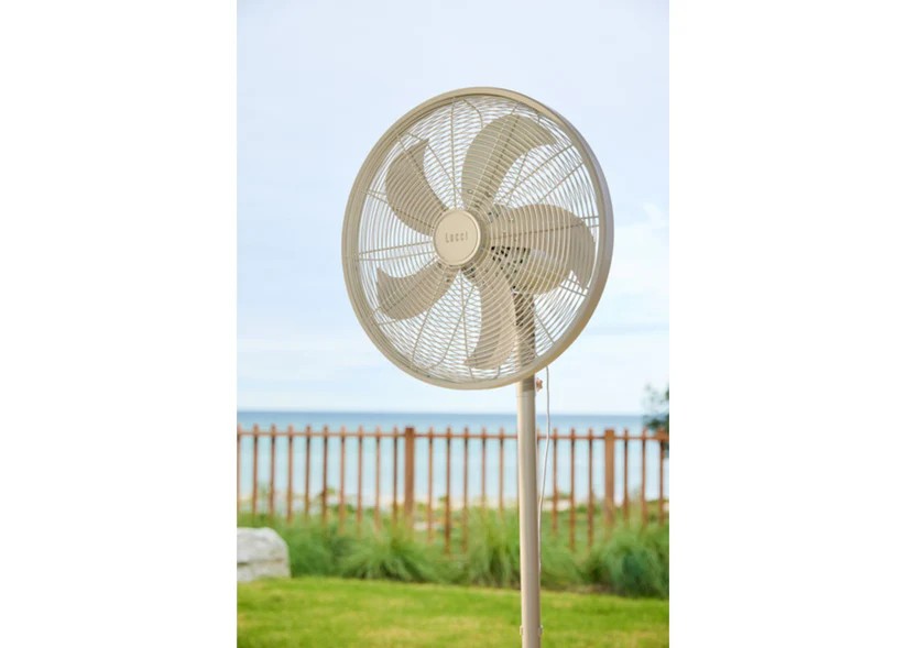 Glide DC Standventilator, 45 cm Ø weiss teilansicht
